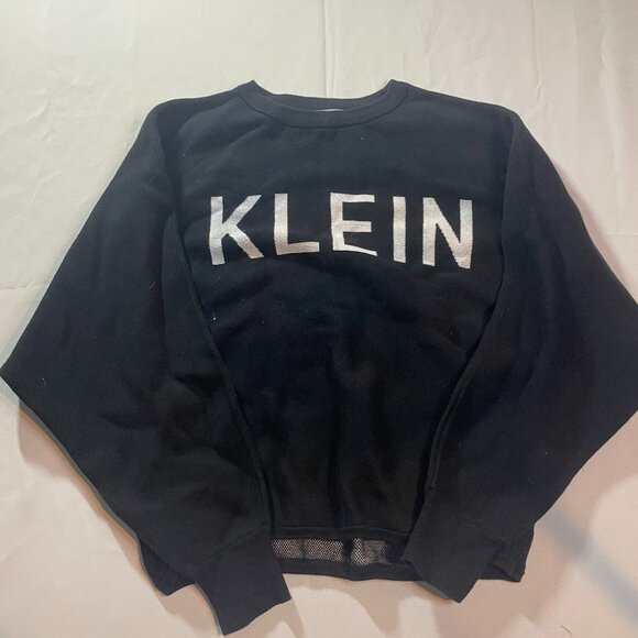 Calvin Klein‎ Jeans Sweatshirt Womens Size XS Black Crew Neck Dolman Sleeve Crop - Picture 1 of 6